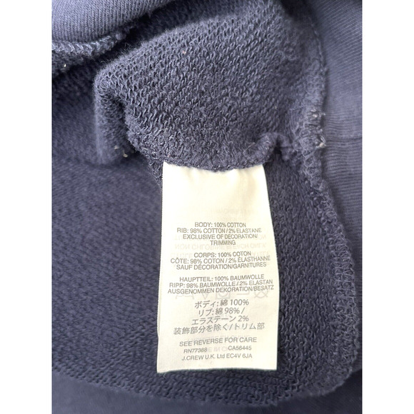 Miles(s) By MADEWELL Women SZ M Sweatshirt Pullover Faux Leather Stars Crew Neck - Picture 8 of 11